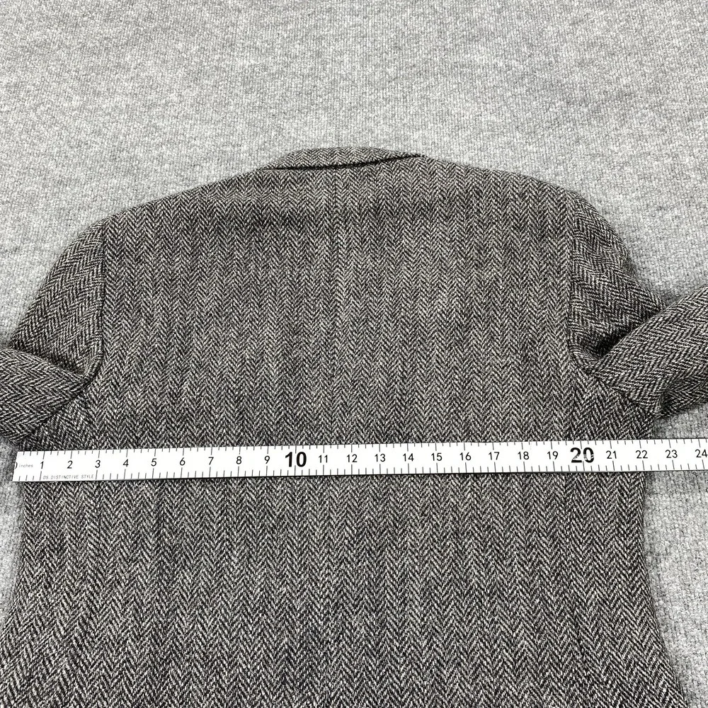Harris Tweed Sport‎ Coat Mens 44 Gray Herringbone Wool Two Button Lined